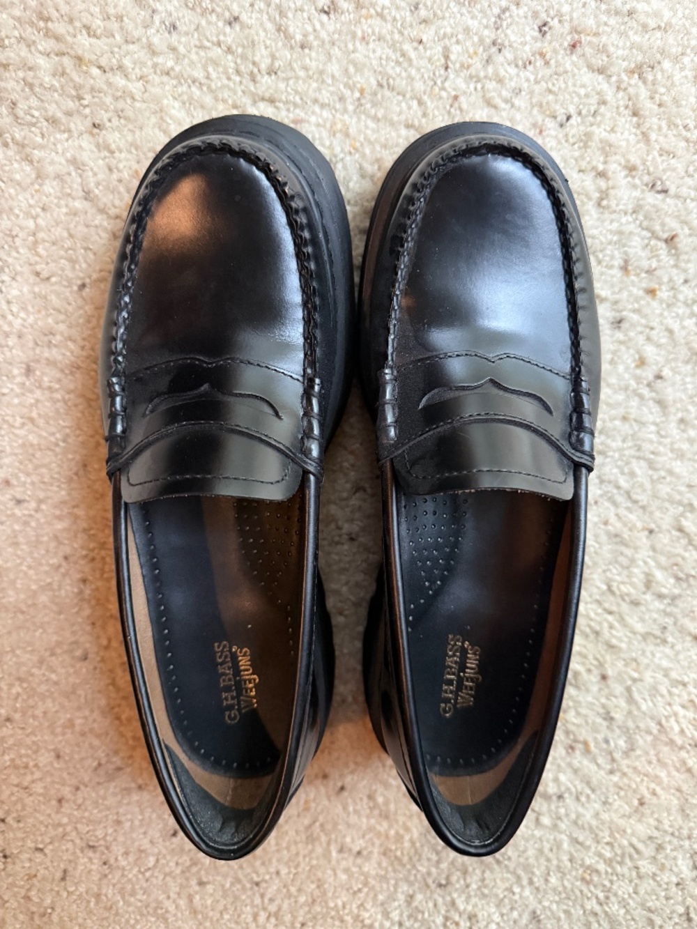 GH Bass Platform Weejuns Loafers Size 7.5